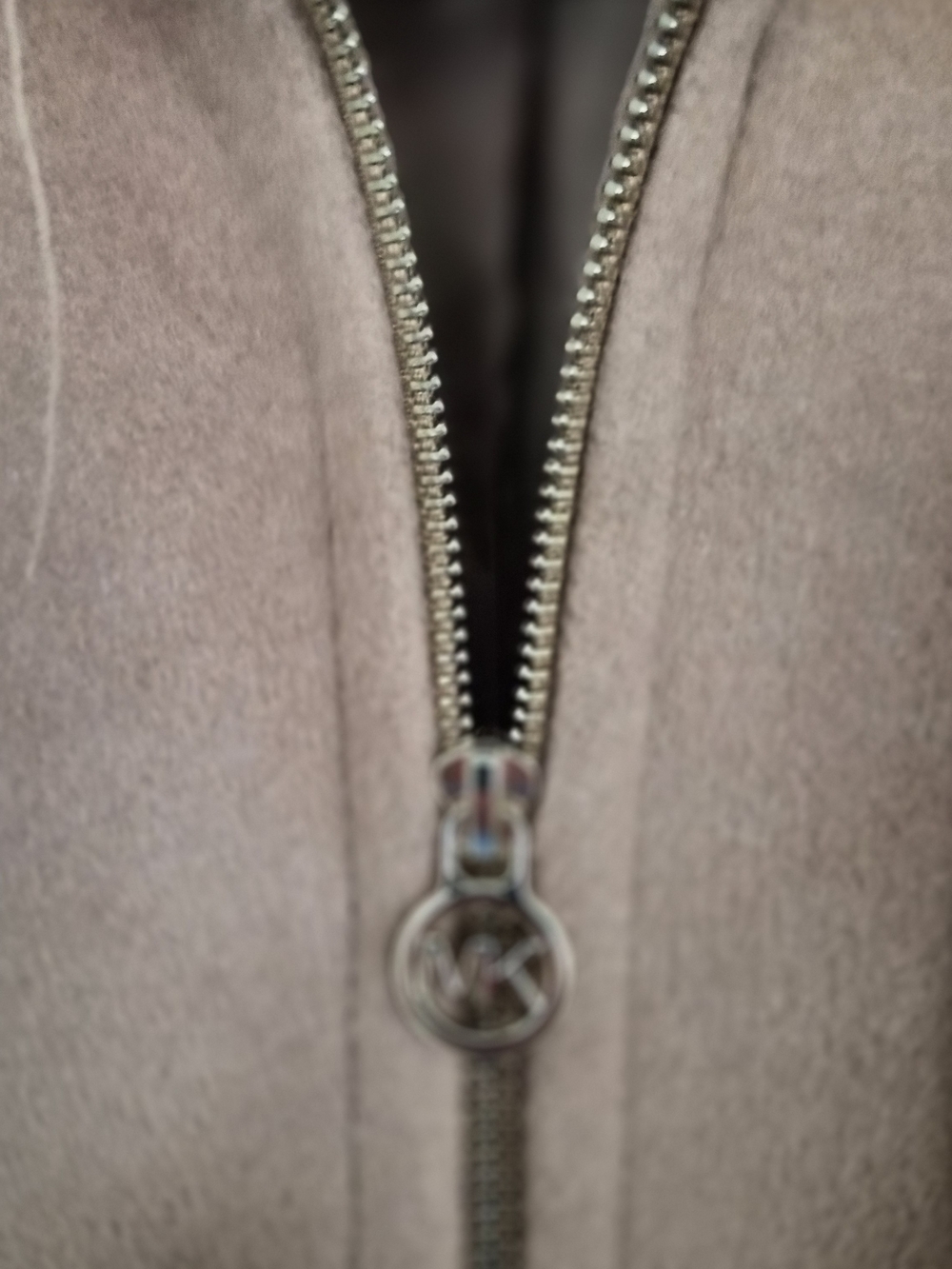 Michael Kors Camel Wool Blend Zip Front Coat Jacket Gold Hardware Women's - Picture 7 of 11